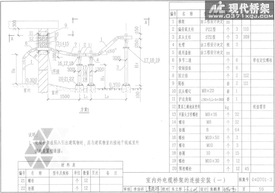 室内外电缆桥架的连接安装（一）