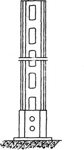 图4-1-12立柱固定方式示意图